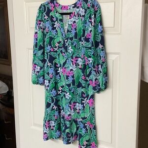 Lilly Pulitzer Green and Pink Floral Dress